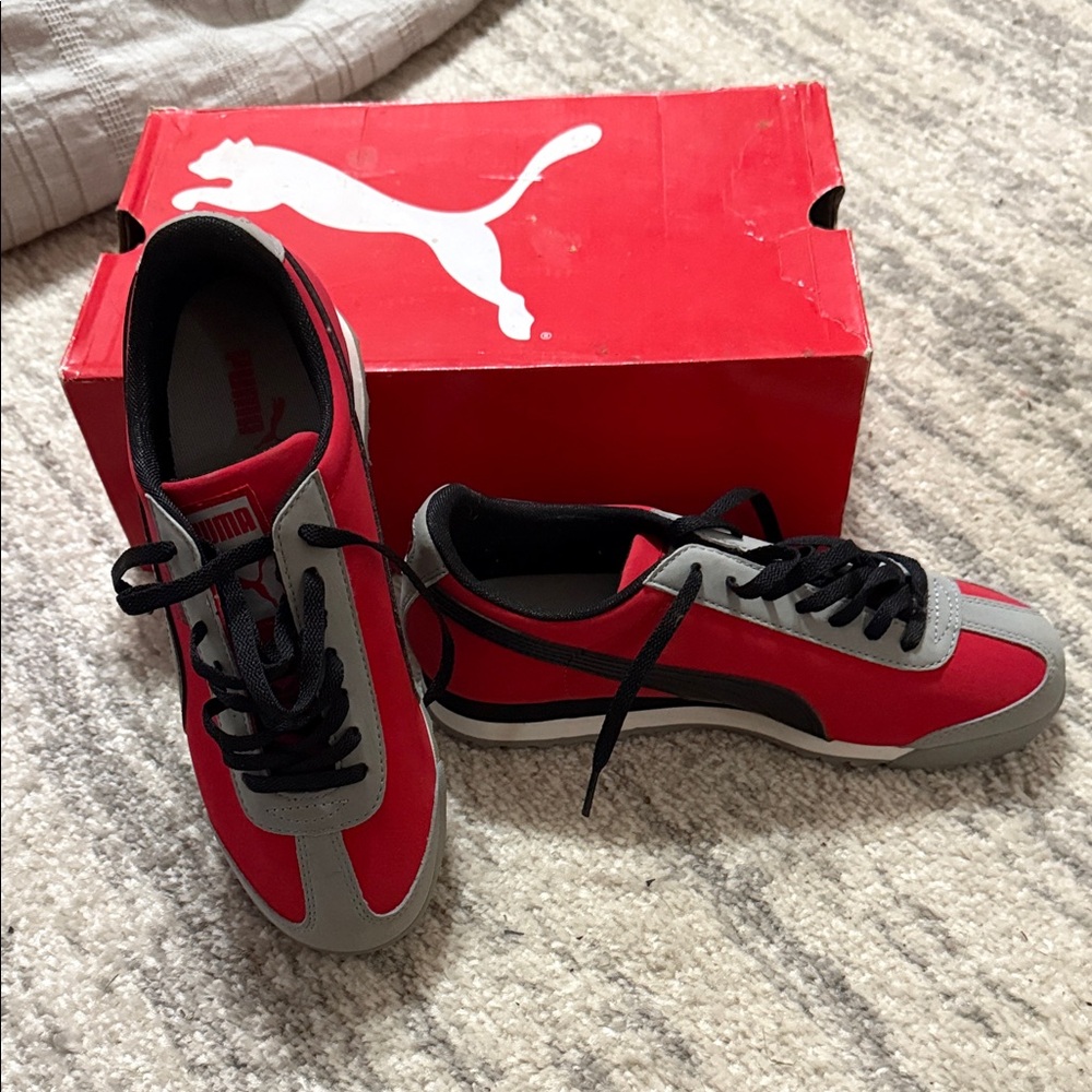 Puma Red and Gray Athletic Shoes